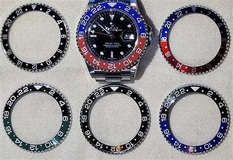 rolex gmt blue bezel insert|genuine Rolex bezel insert.